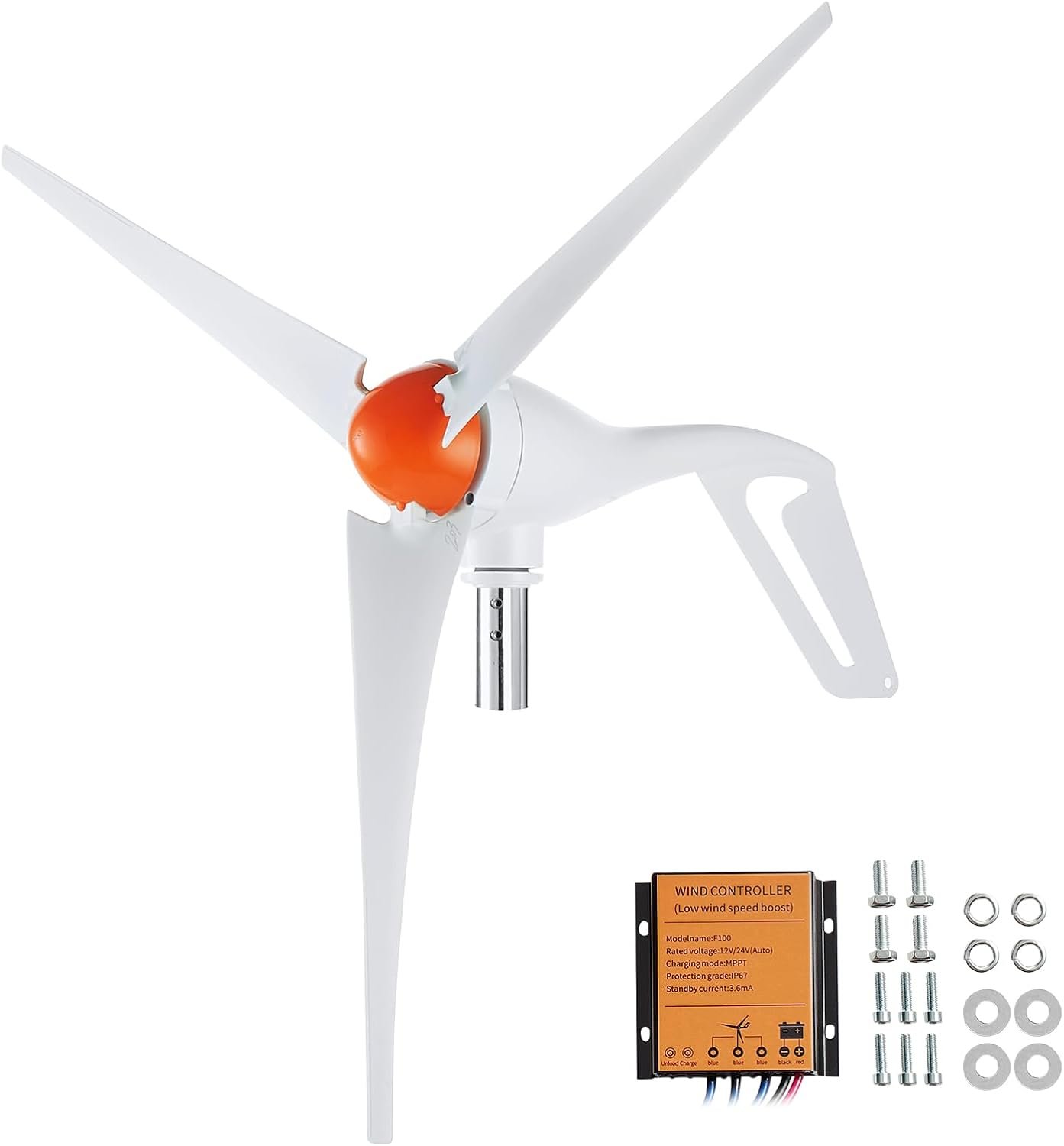 VEVOR 500W portable wind turbine kit with MPPT controller