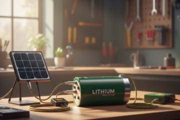 best 12v deep cycle battery for solar on workshop bench