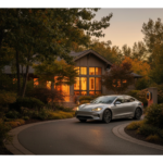 best level 2 ev charger home twilight driveway charging