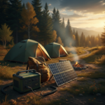best solar generator for camping charging at golden hour campsite