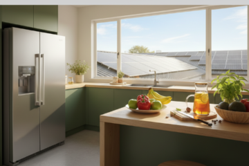 how many solar panels to run a refrigerator bright kitchen with rooftop solar