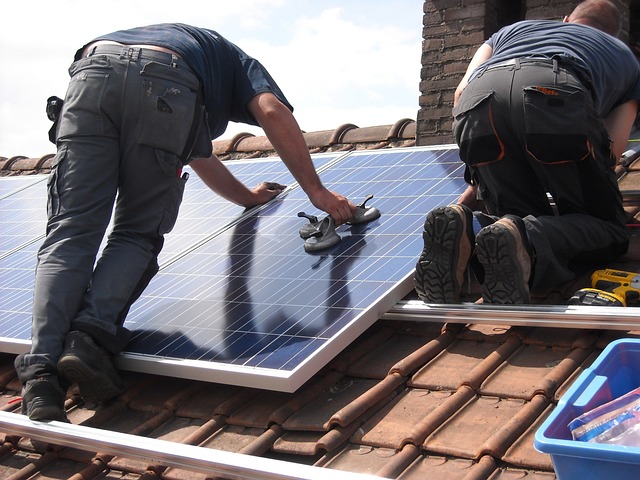 roof-top solar install